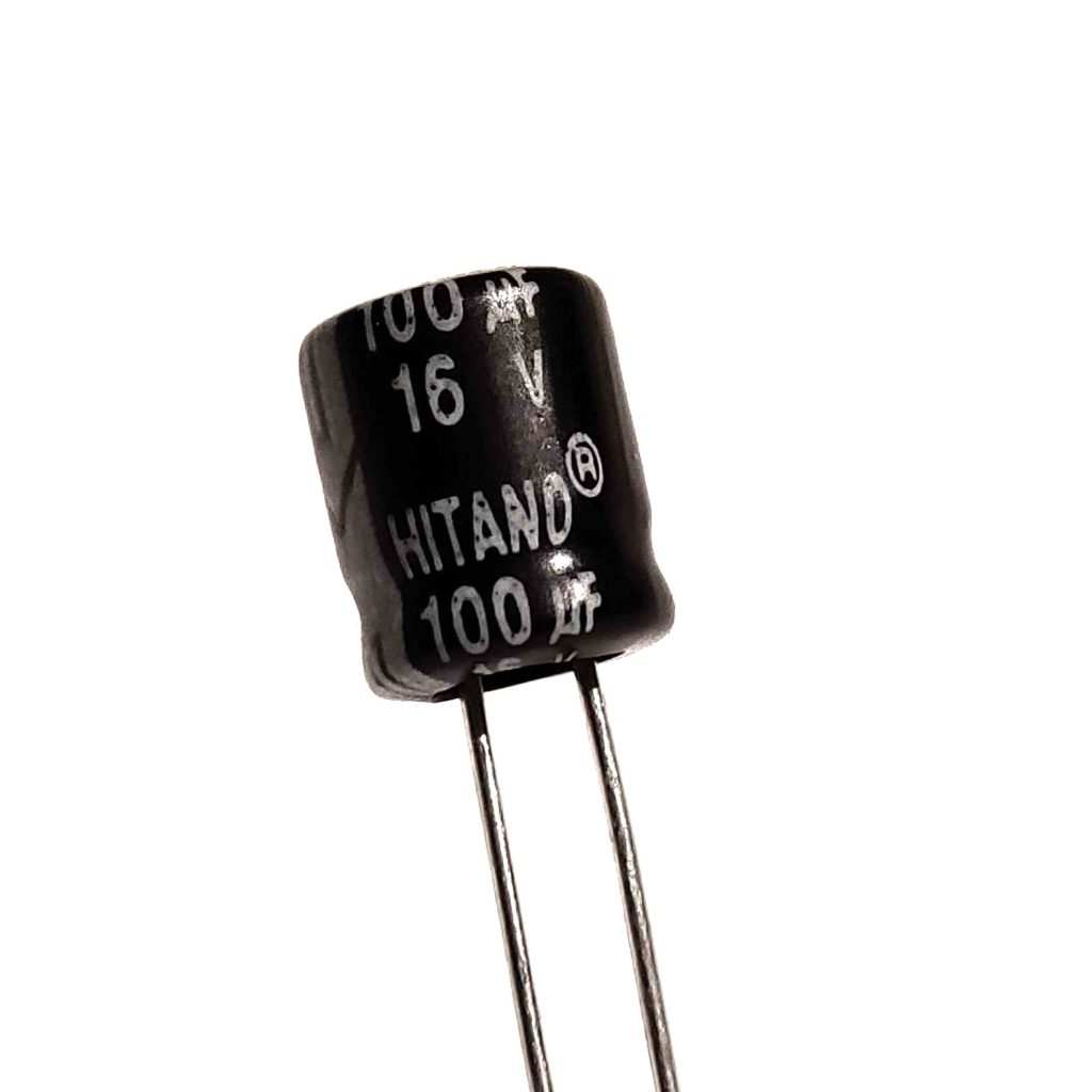 Condensator 100uF 16V 6 mm x 7 mm (Ø x h) ±20%