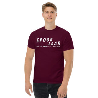 Spoorlaar 'Digital made easy' T-shirt witte tekst